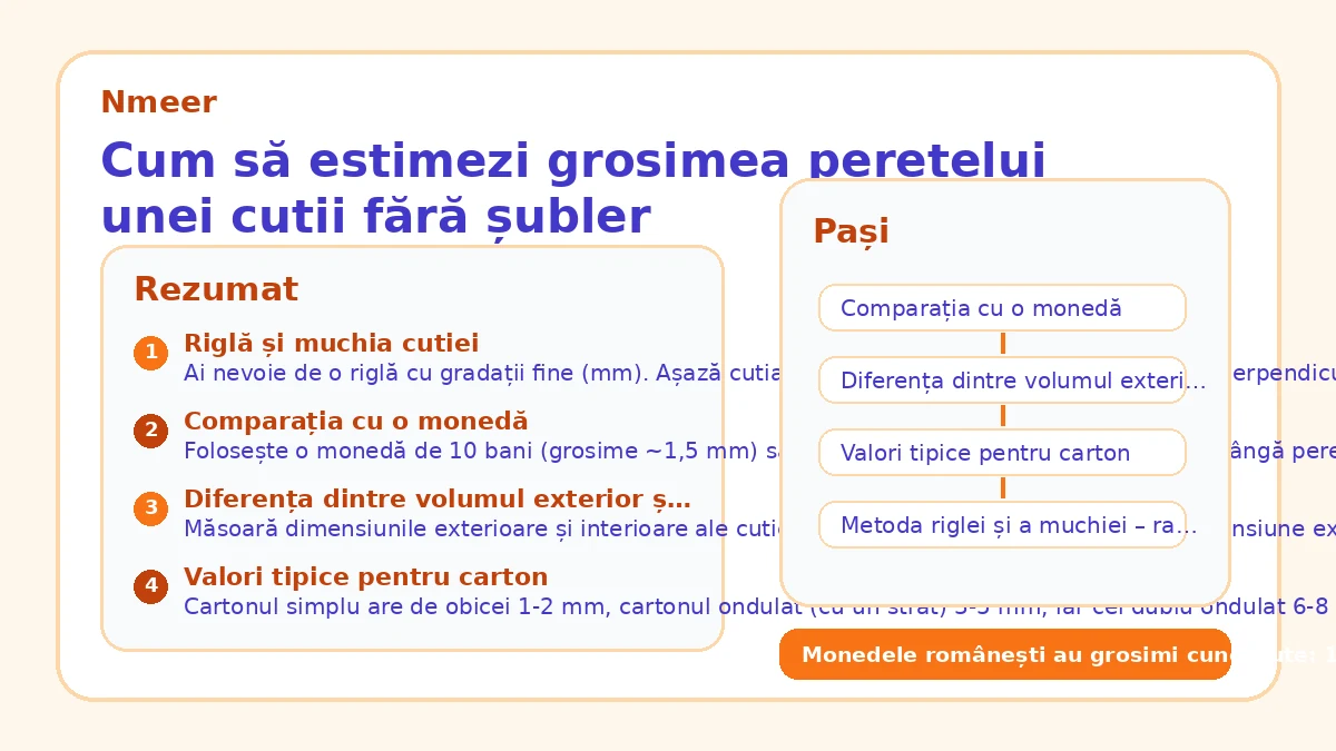 Cum să estimezi grosimea peretelui unei cutii fără șubler